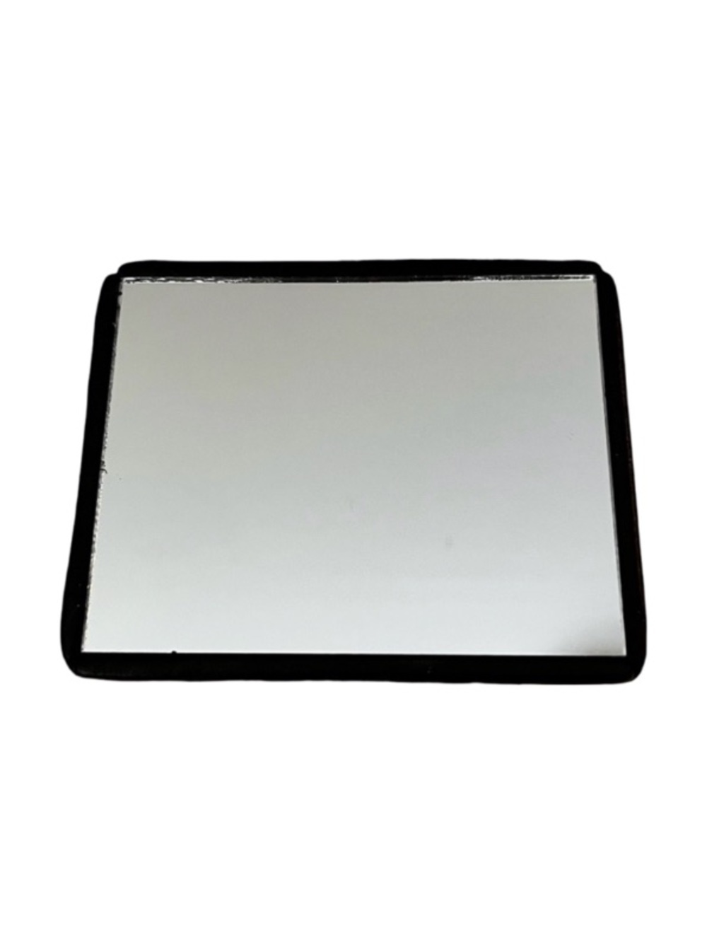 Vintage Bottega Veneta Black Leather Bound Travel Mirror